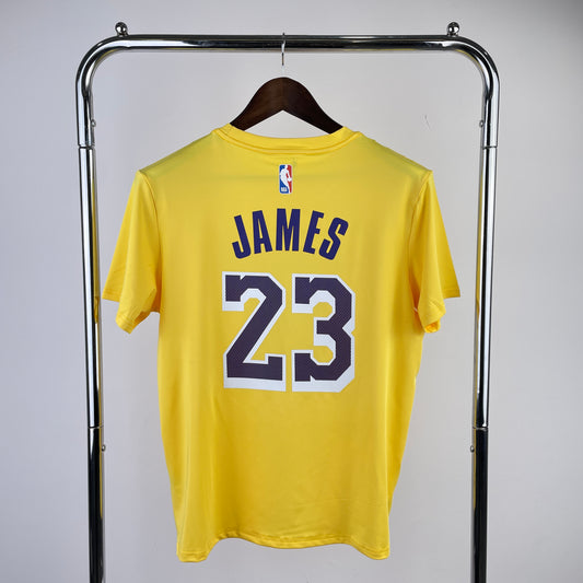 Tshirt NBA Los Angeles Lakers Dri-Fit James #23 Amarela