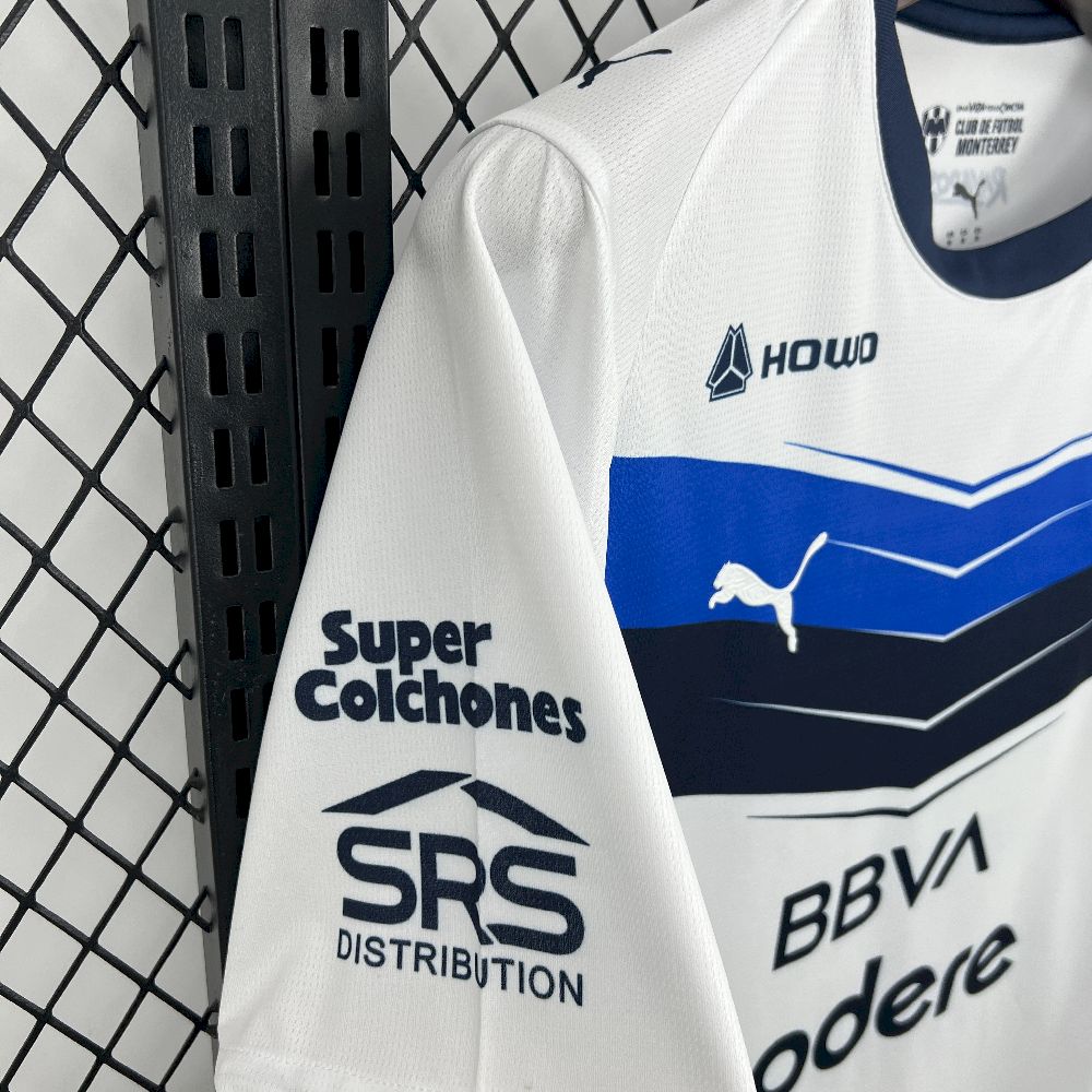 Camisola CF Monterrey 2025-26 Alternativa Branca Versão Adepto