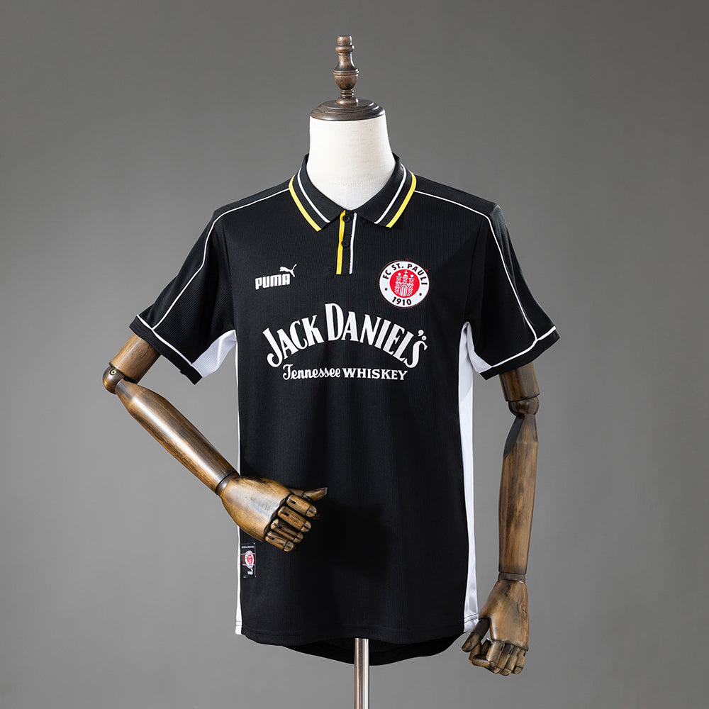 Camisola St. Pauli 1999-00 Alternativa Preta Versão Adepto