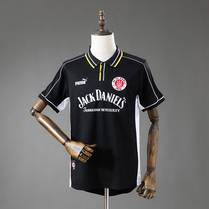 Camisola St. Pauli 1999-00 Alternativa Preta Versão Adepto