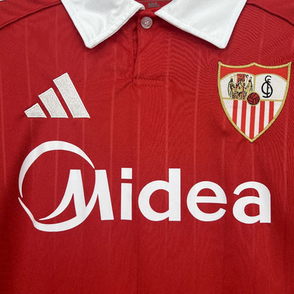 Camisola Sevilha FC  2025-26 Alternativa Vermelha Versão Adepto