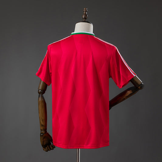 Camisola Bulgaria 1986 Alternativa Vermelha Versão Adepto