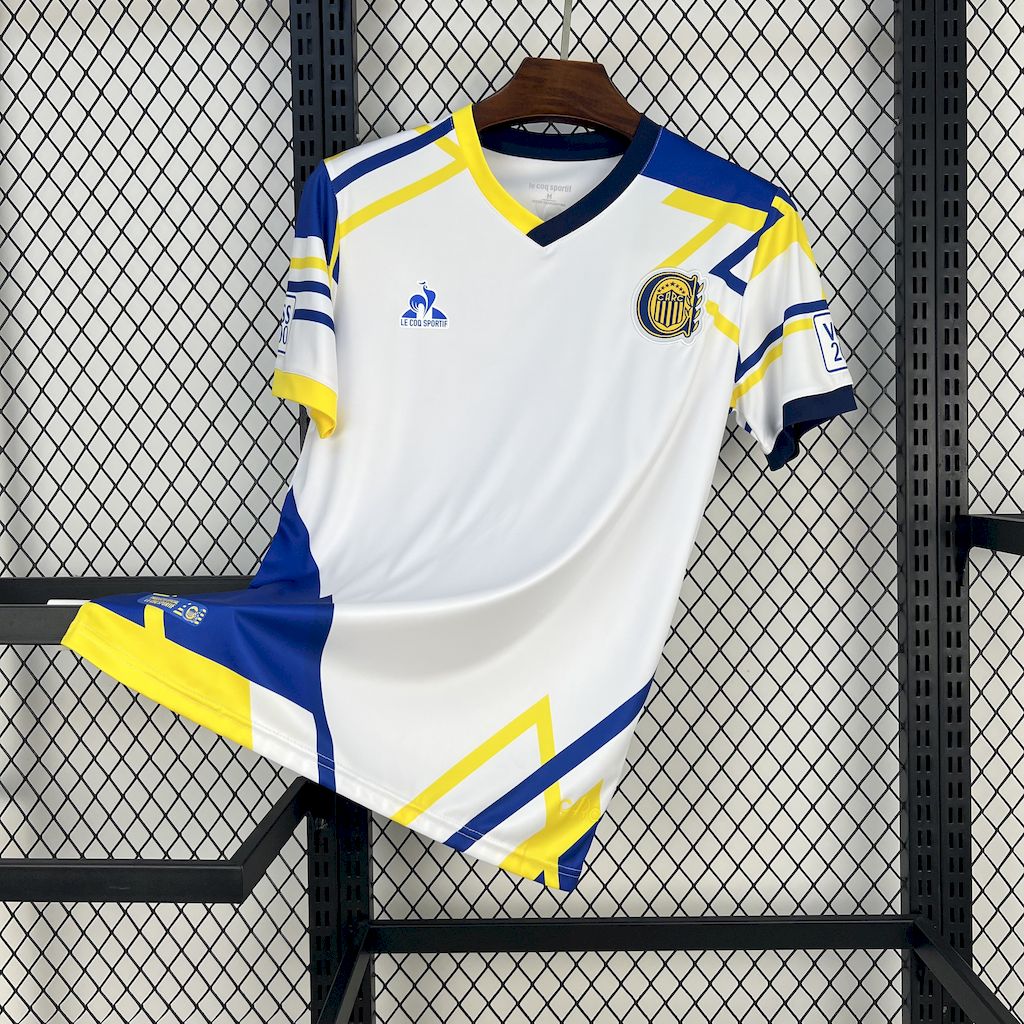 Camisola CA Rosario Central 2025-26 Alternativa Branca Versão Adepto
