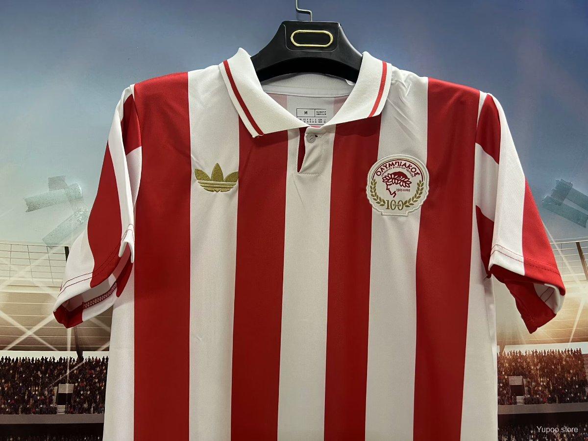 Camisola Olympiacos 2024-25 Edição Especial 100º Aniversário Versão Adepto