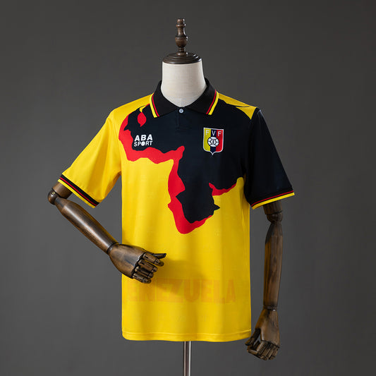 Camisola Venezuela 1998 Alternativa Amarela Versão Adepto
