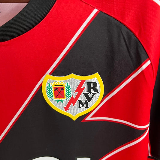 Camisola Rayo Vallecano 2025-26 Alternativa Vermelha Versão Adepto