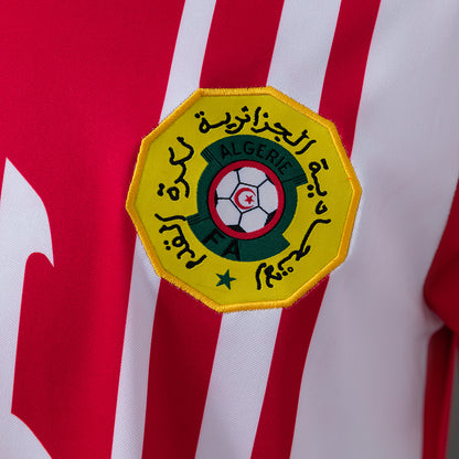 Camisola Argelia 1986 Alternativa Vermelha Versão Adepto