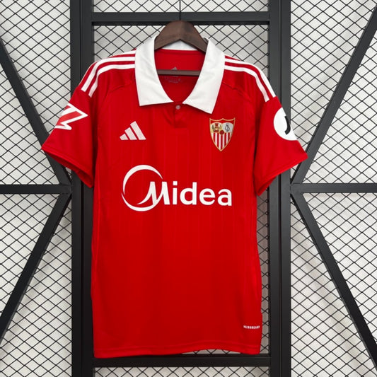 Camisola Sevilha FC  2025-26 Alternativa Vermelha Versão Adepto
