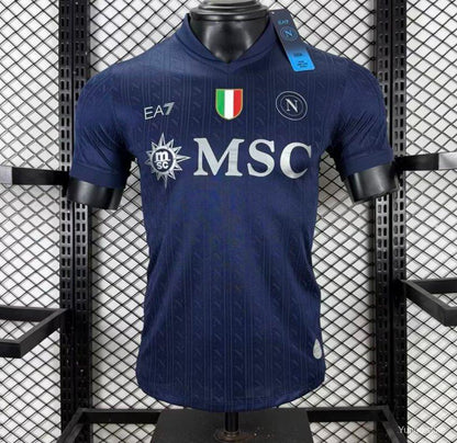 Camisola Napoles 2025-26 Alternativa Azul UCL Versão Jogador