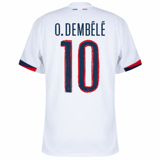 Camisola FC Paris Saint-Germain 2024-25 Alternativa Branca UCL Versão Adepto O.DEMBÉLÉ #10