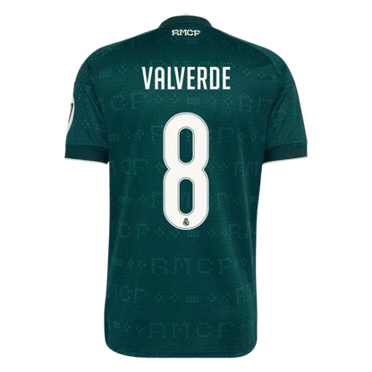 Camisola Real Madrid CF 2026-27 Alternativa Verde Versão Adepto VALVERDE #8