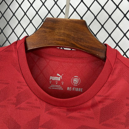 Camisola Valencia FC 2025-26 Alternativa Vermelha Versão Adepto