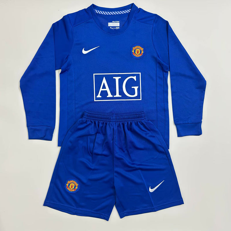 Kit Criança Manga Comprida M-United 2008-09 Alternativo