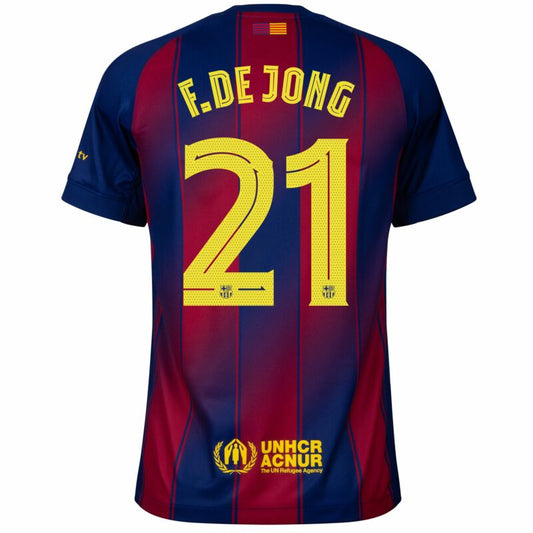 Camisola FC Barcelona 2025-26 Principal UCL Versão Adepto F. DE JONG #21