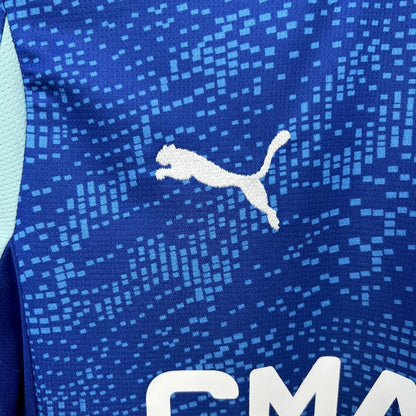 Camisola Olympique Marselha 2025-26 Alternativa Azul Clara Versão Adepto