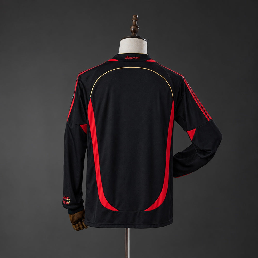 Camisola Manga Comprida AC Milan 2006-07 Alternativa Preta Versão Adepto