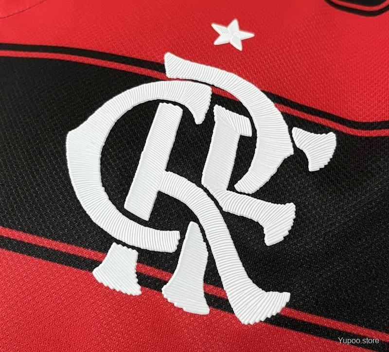 Camisola CR Flamengo 2025-26 Principal Versão Jogador Todos Patrocinadores