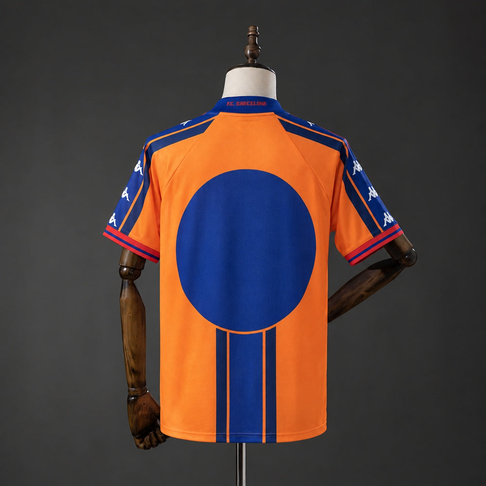 Camisola FC Barcelona 1997-98 Alternativa Laranja Versão Adepto