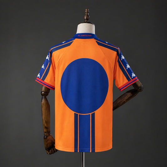 Camisola FC Barcelona 1997-98 Alternativa Laranja Versão Adepto