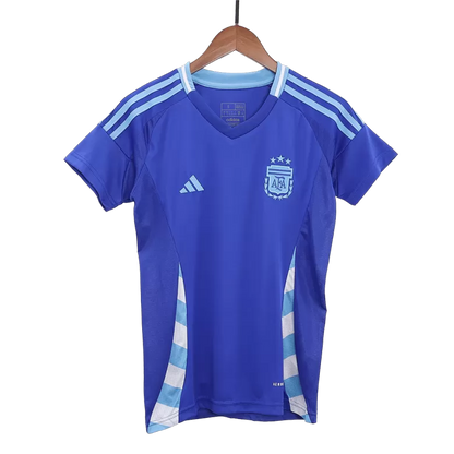 Camisola Argentina 2024 Alternativa Azul Versão Mulher