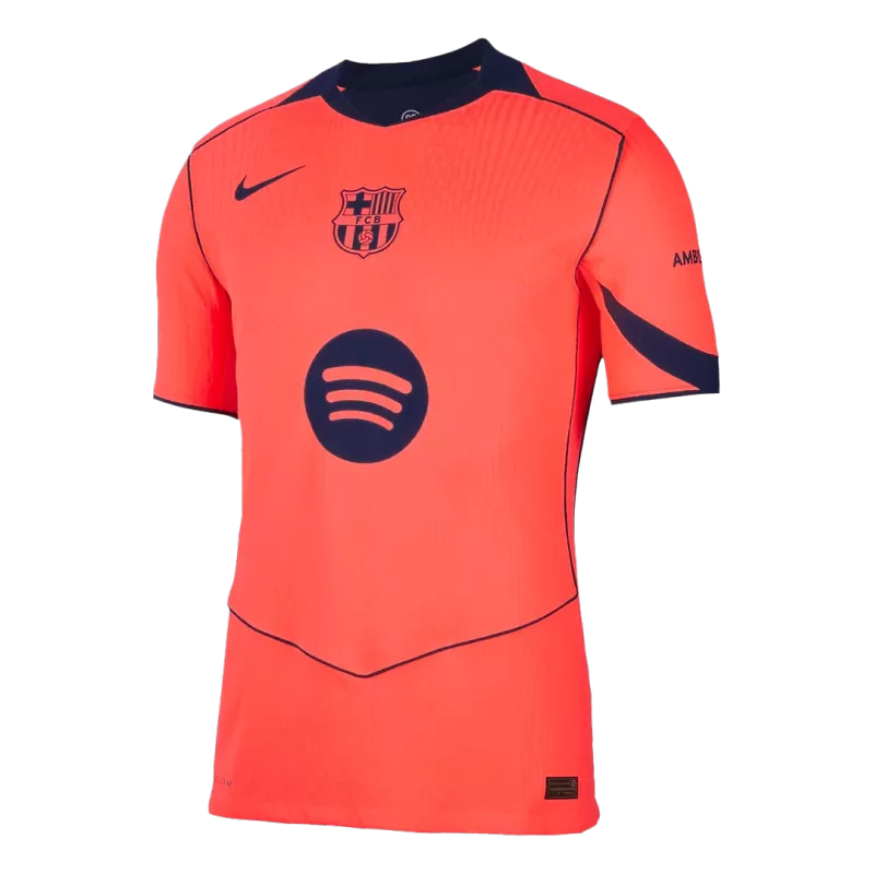 Camisola FC Barcelona 2025-26 Alternativa Laranja UCL Versão Adepto ROONY #19
