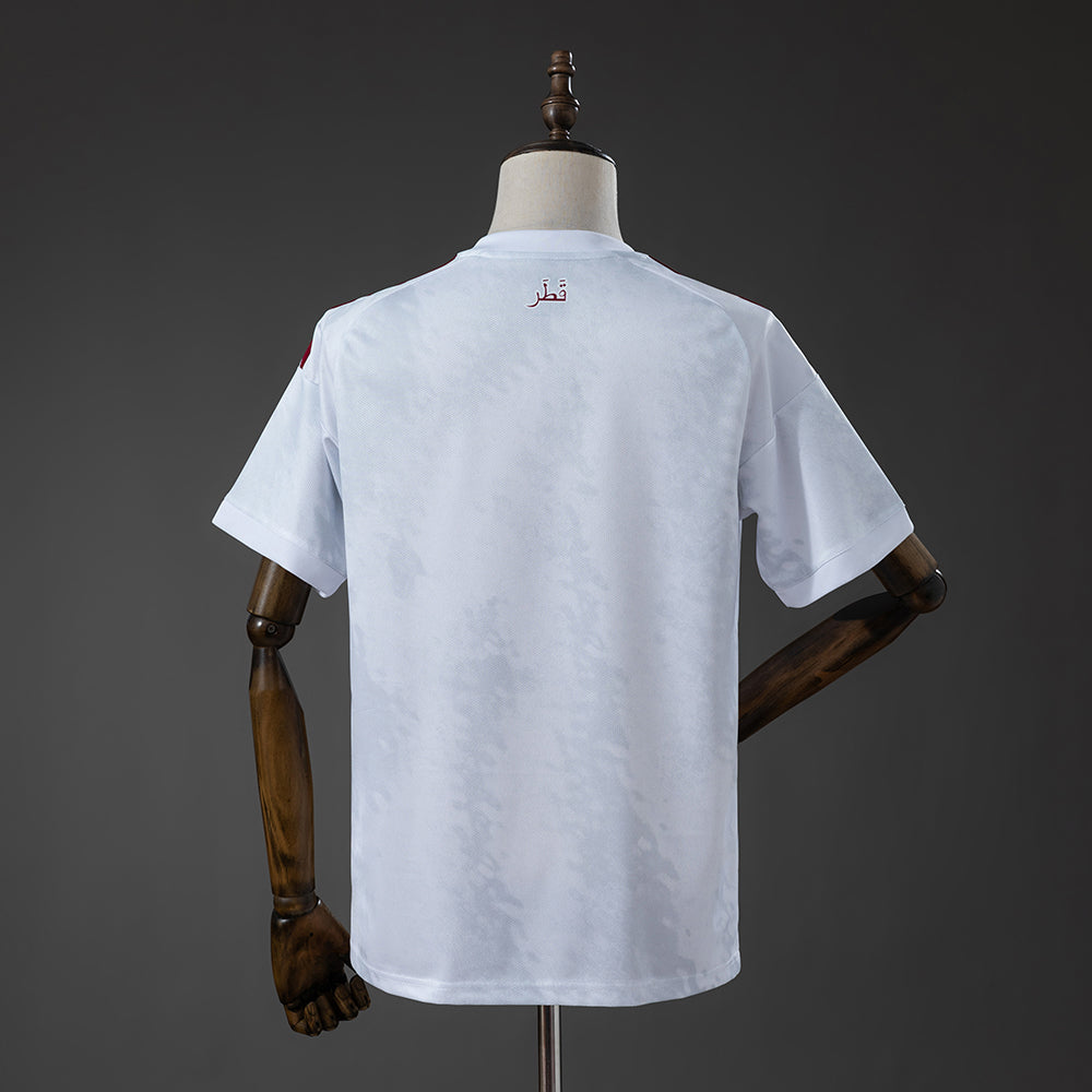 Camisola Qatar 2026 Alternativa Branca Versão Adepto