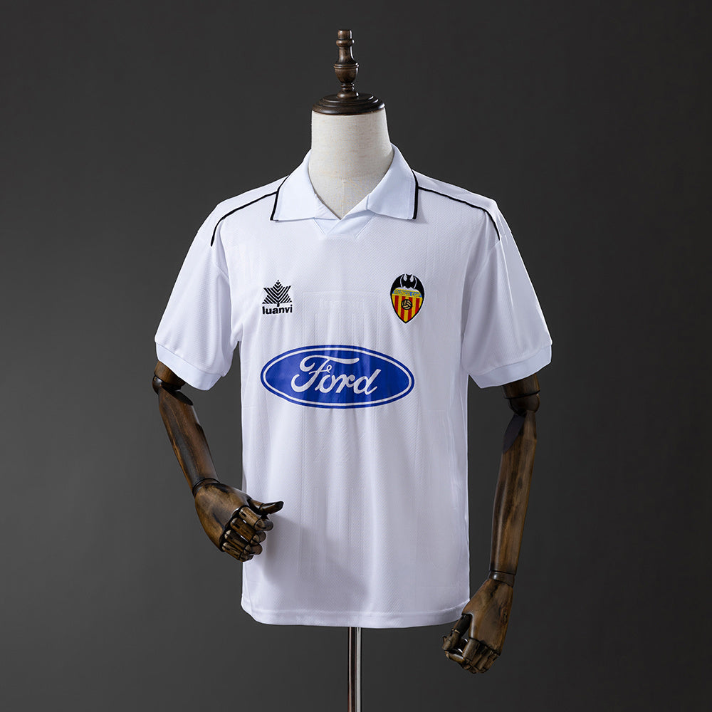 Camisola Valencia FC 1996-97 Alternativa Branca Versão Adepto