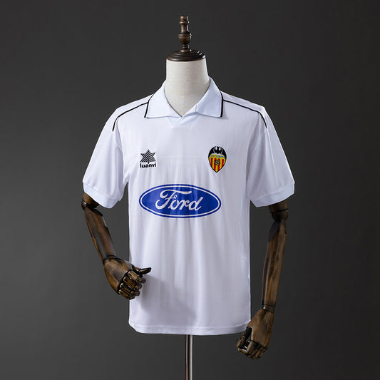 Camisola Valencia FC 1996-97 Alternativa Branca Versão Adepto
