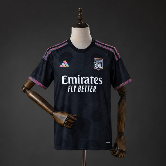 Camisola Olympique Lyon 2026-27 Alternativa Preta Versão Adepto