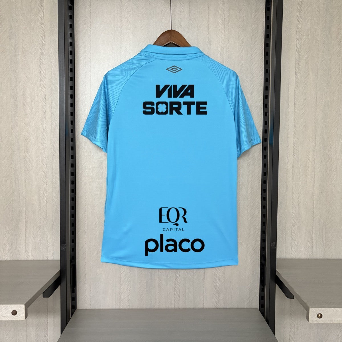 Camisola Santos FC 2025-26 Alternativa Azul Versão Adepto Todos Patrocinadores
