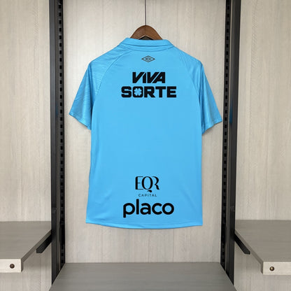 Camisola Santos FC 2025-26 Alternativa Azul Versão Adepto Todos Patrocinadores