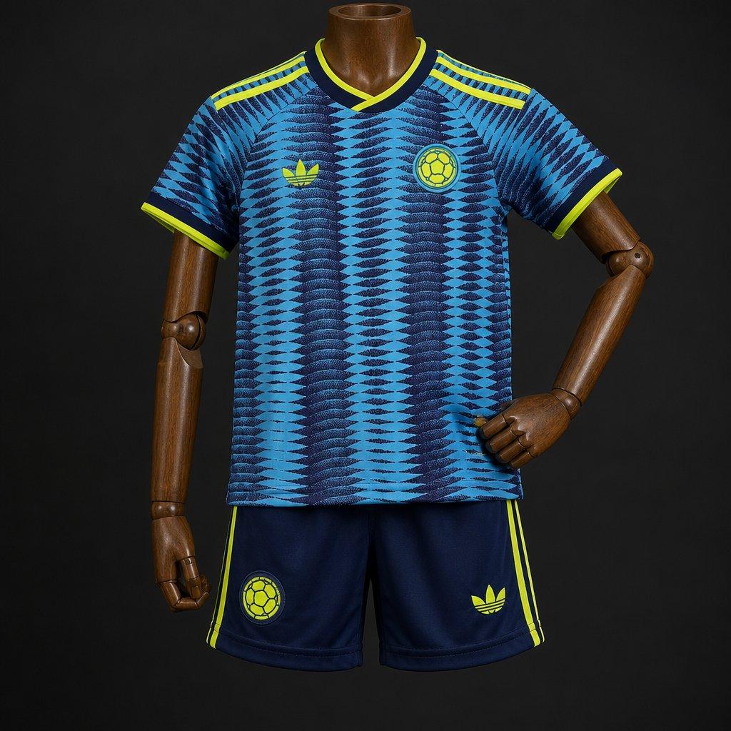 Kit Criança Colombia 2026 Alternativo Azul