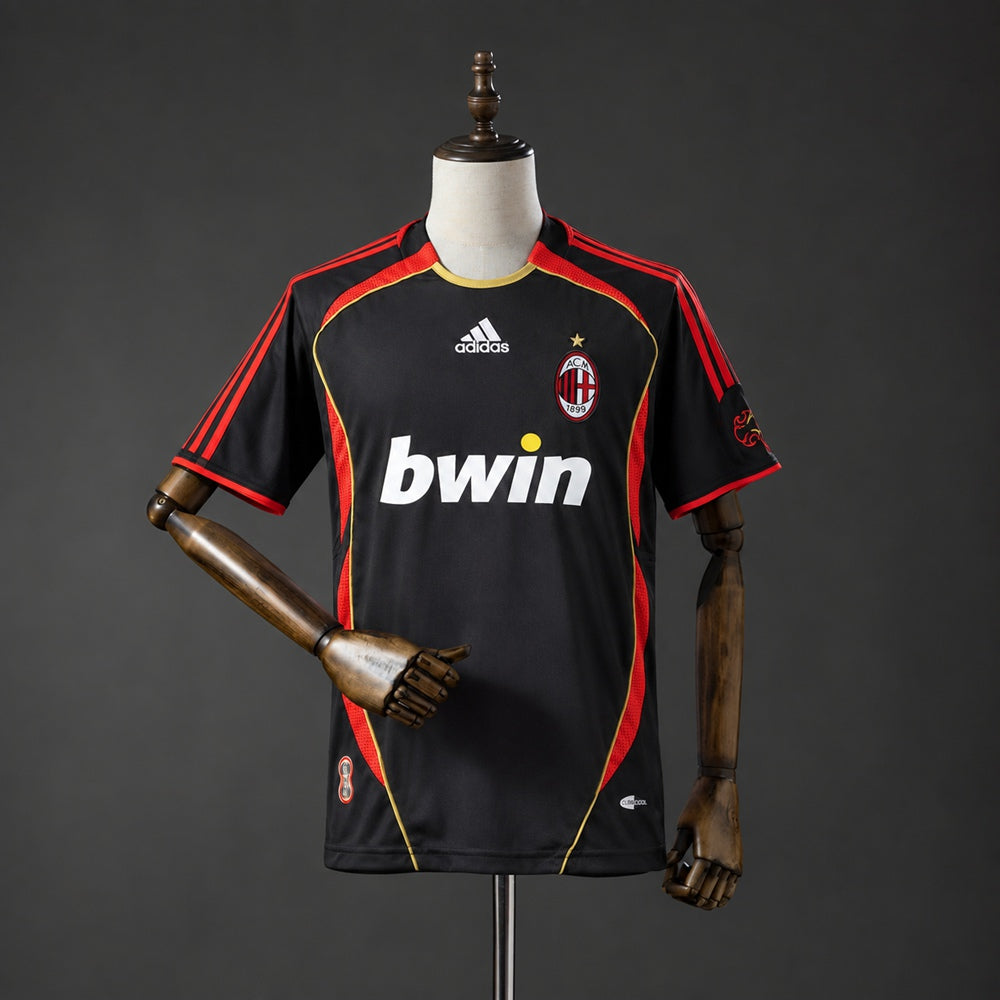 Camisola AC Milan 2006-07 Alternativa Preta Versão Adepto