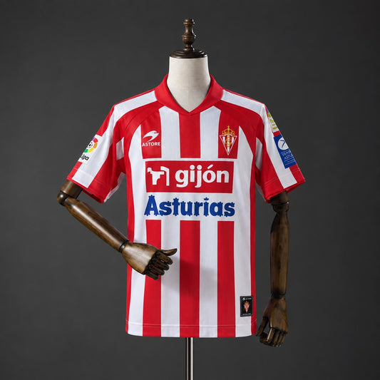 Camisola Real Sporting de Gijón 2008-09 Principal Versão Adepto