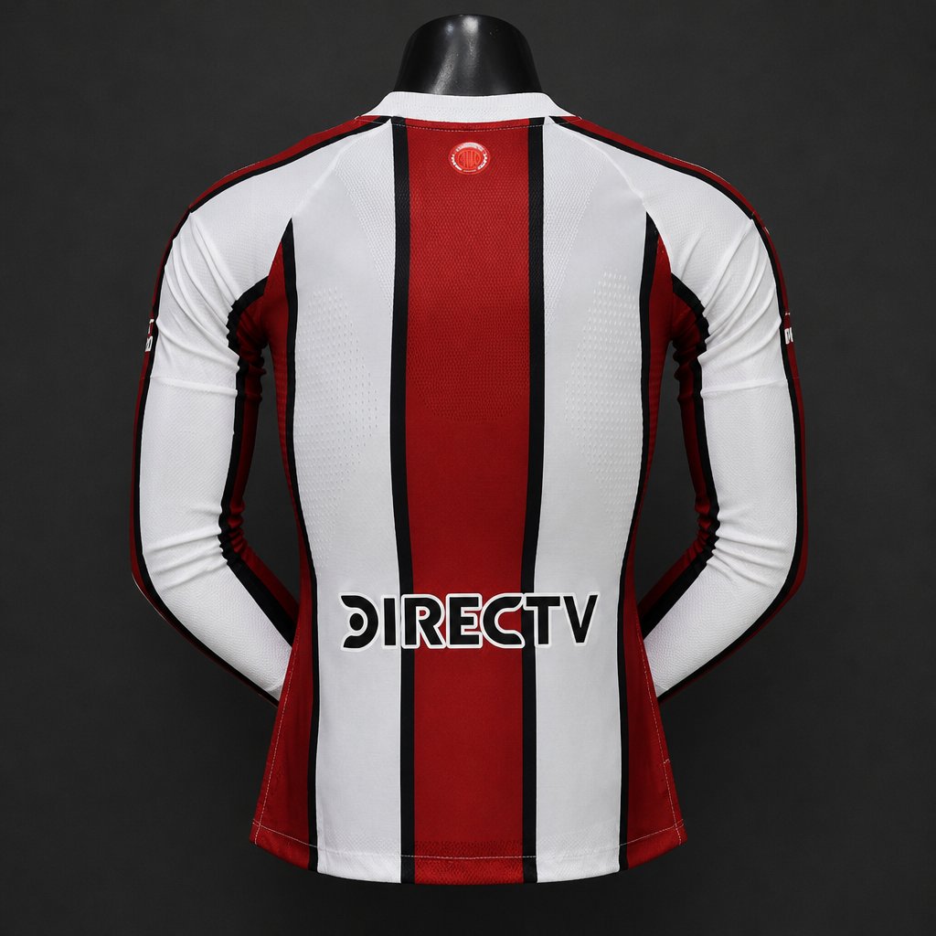 Camisola Manga Comprida CA River Plate 2026-27 Alternativa Riscas Versão Jogador