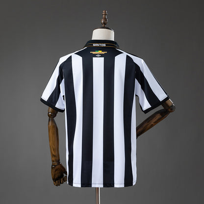 Camisola Santos FC 2026-27 Alternativa Preta/Branca Lisa Versão Adepto