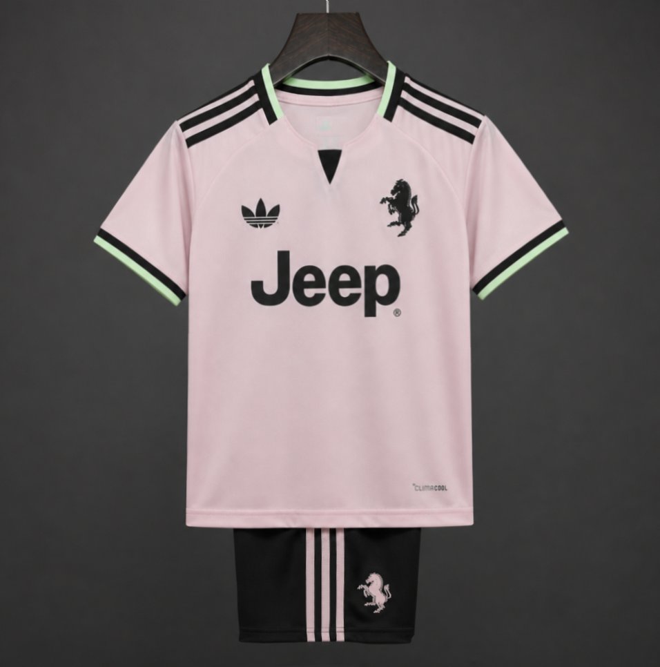 Kit Criança Juventus FC 2026-27 Alternativo Rosa