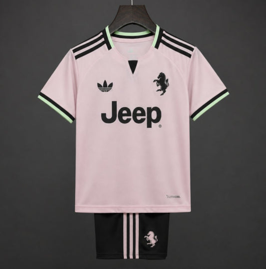 Kit Criança Juventus FC 2026-27 Alternativo Rosa