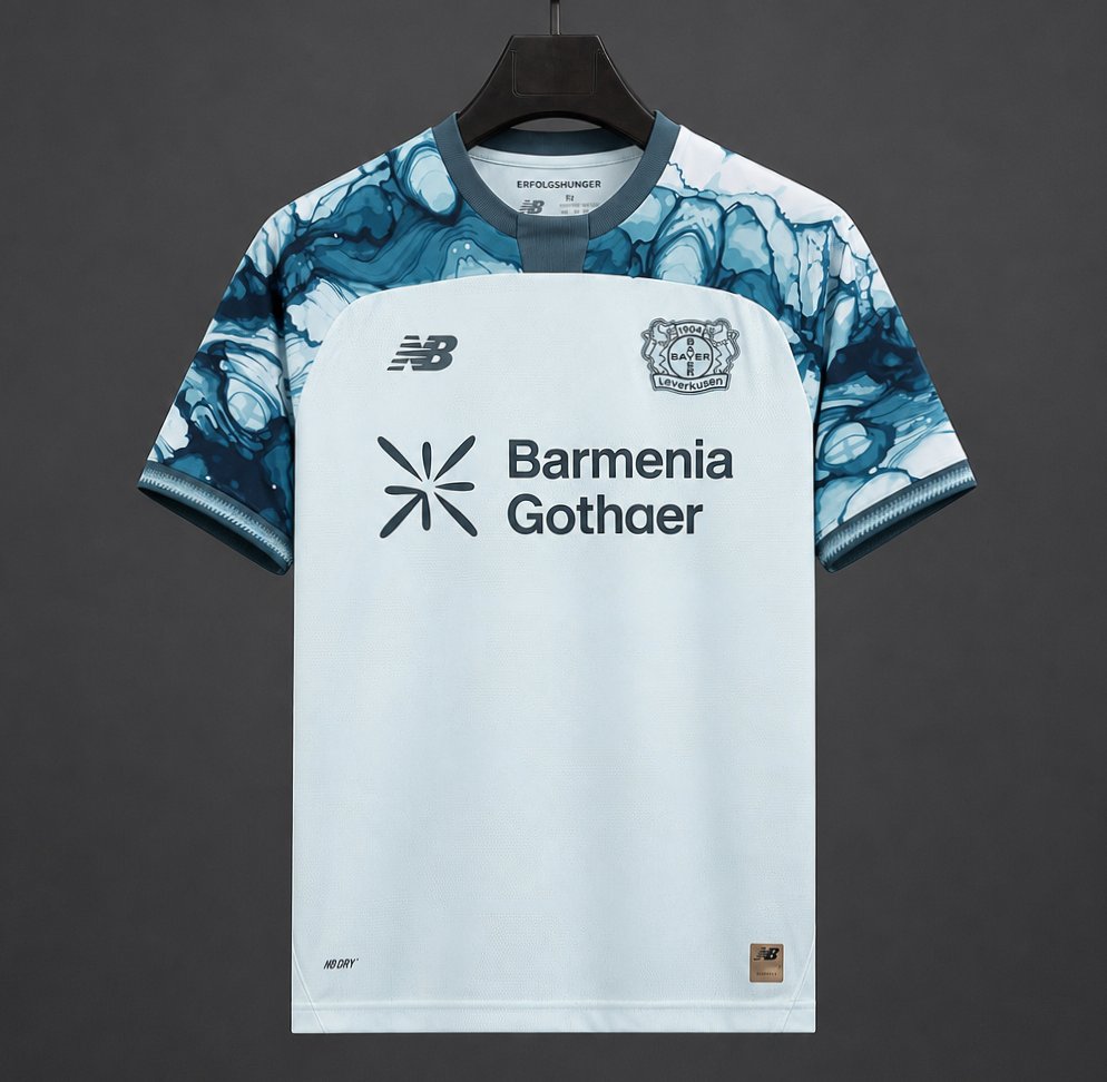 Camisola Bayer 04 Leverkusen 2026-27 Alternativa Branca Versão Adepto