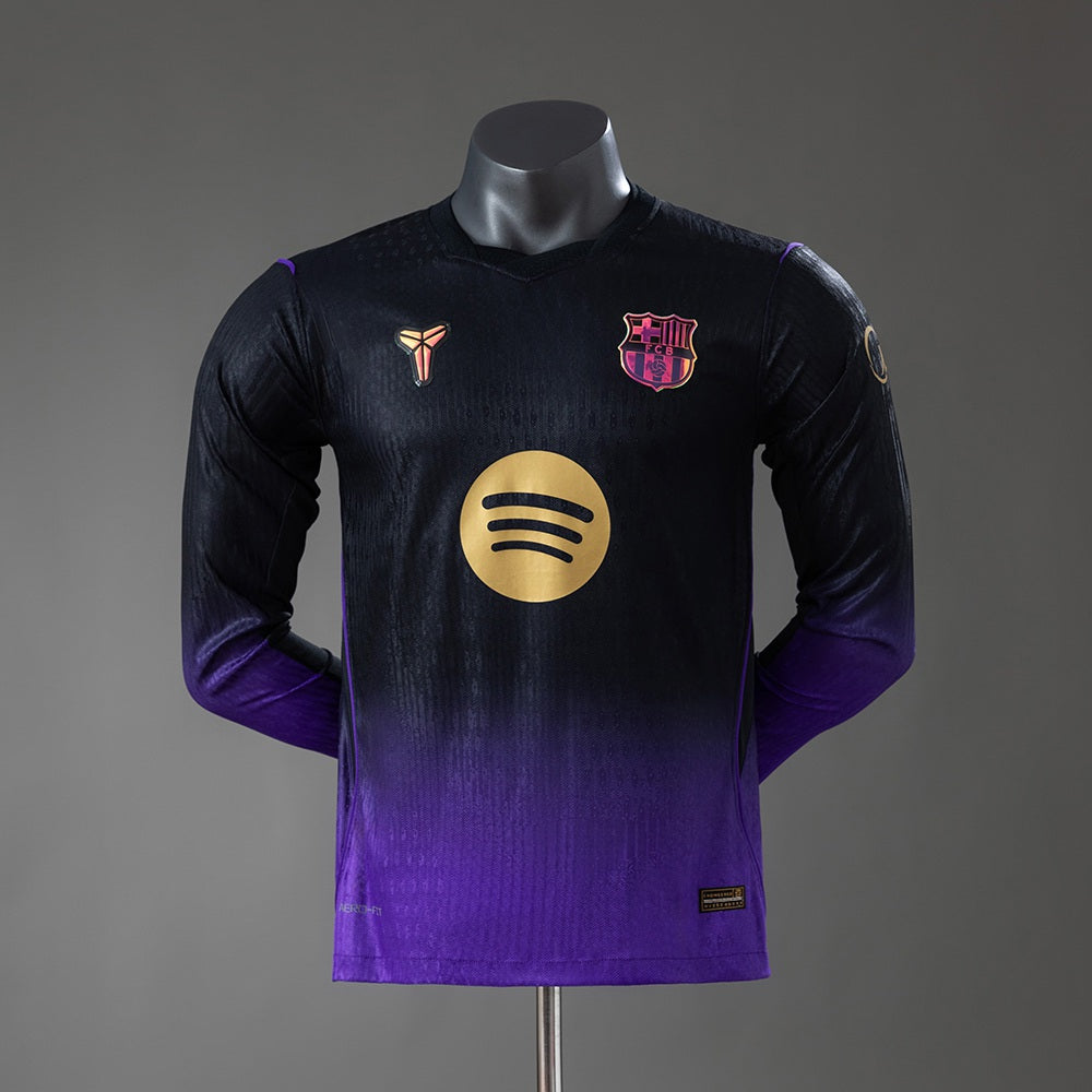 Camisola Manga Comprida FC Barcelona 2026-27 Alternativa Roxa Versão Jogador
