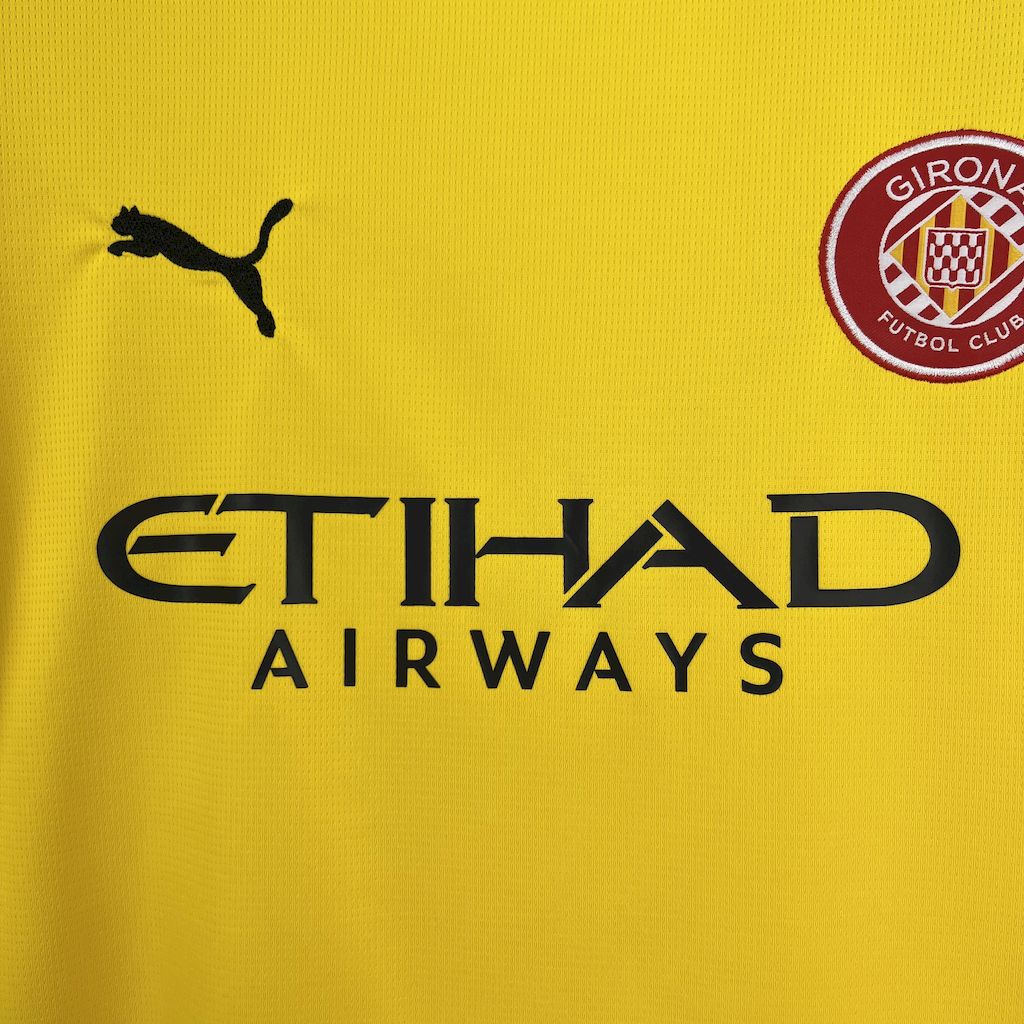 Camisola Girona FC 2025-26 Alternativa Amarela Versão Adepto