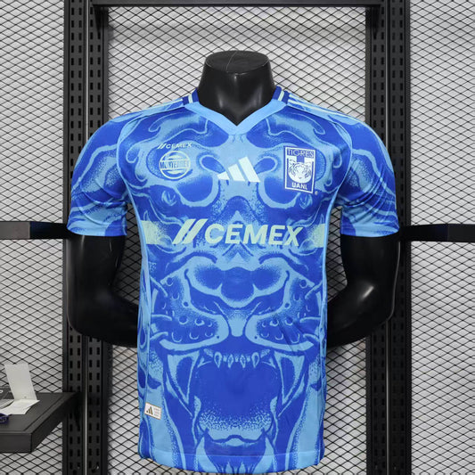 Camisola Tigres UANL 2025-26 Alternativa Azul Versão Jogador