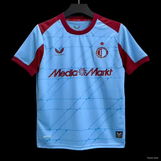 Camisola Feyenoord 2025-26 Alternativa Azul Versão Adepto
