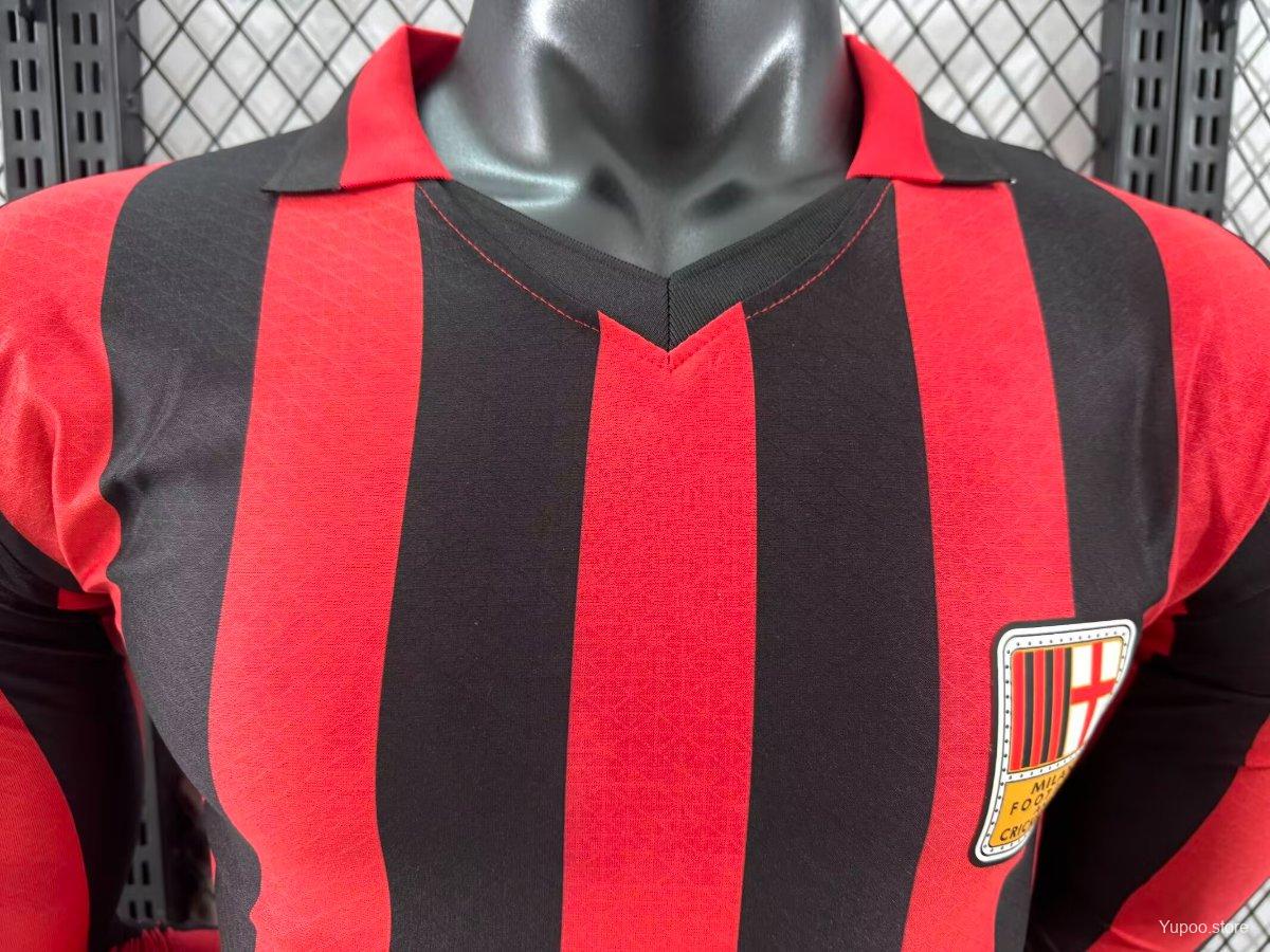 Camisola Manga Comprida Ac Milan 2024-25 Edição Especial 125º Aniversario Versão Jogador