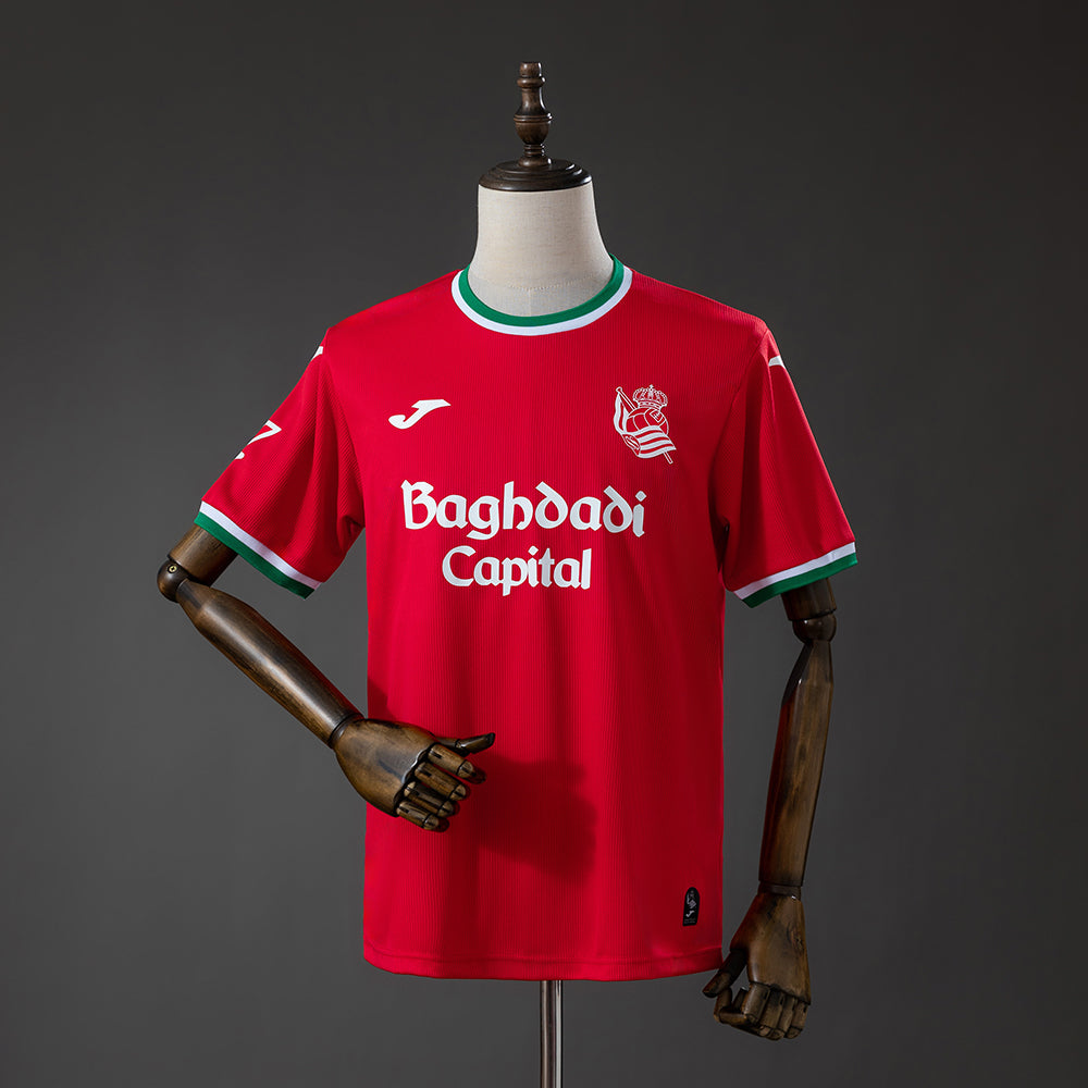 Camisola Real Sociedad 2026-27 Alternativa Vermelha Versão Adepto
