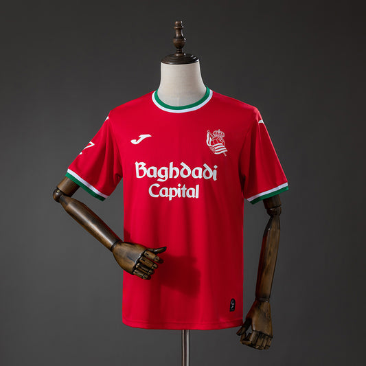 Camisola Real Sociedad 2026-27 Alternativa Vermelha Versão Adepto