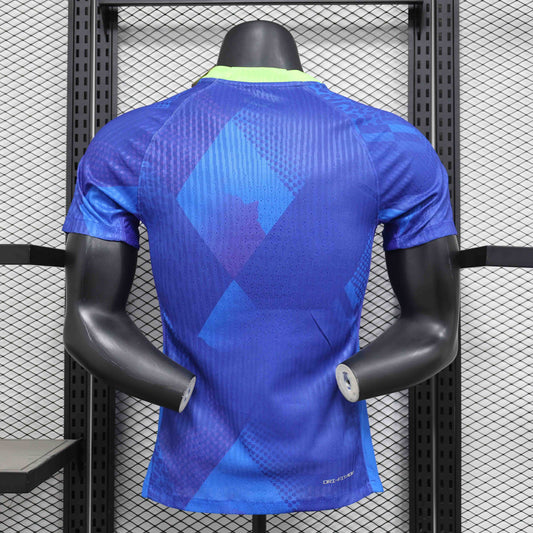 Camisola Brasil 2025 Alternativa Azul Versão Jogador