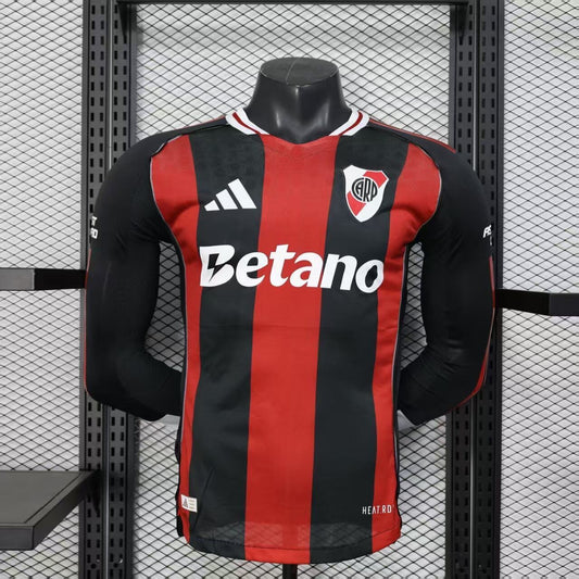 Camisola Manga Comprida CA River Plate 2025-26 Alternativa Riscas CWC Versão Jogador