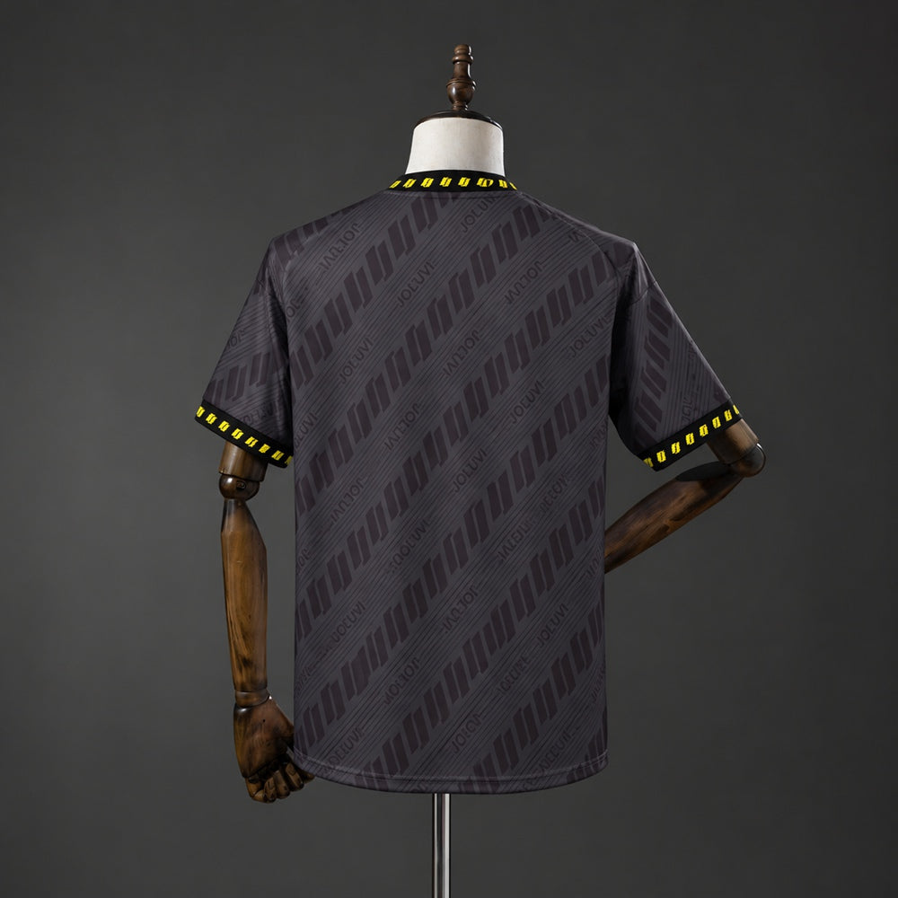 Camisola Real Oviedo 1996-97 Alternativa Preta Versão Adepto