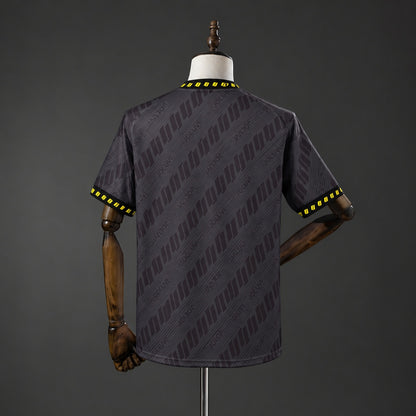 Camisola Real Oviedo 1996-97 Alternativa Preta Versão Adepto